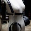 Thigh Restraint Straps Sling Leg Spreader Open Restraint Belt Bondage Harness with Wrist Cuffs BDSM Sex Position Aid Adult Toys